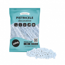 Мрамор декоративный белый 20-40мм 20кг