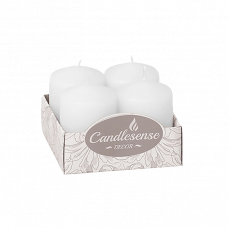 Свечи 6x4см набор 4шт. белый 