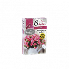 Свечи ароматизированные Роза 3.8х1.3см набор 6шт. 