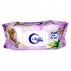 Салфетки влажные Premium Jumbo Baby Clean Time 120шт.