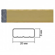 Молдинг настенный дюрополимер 8х20мм 2м 162-115G золотистый