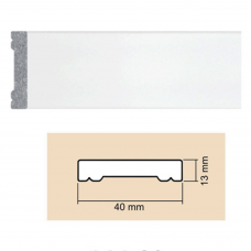 Молдинг настенный дюрополимер 13x40мм 2.40м 164-115 белый