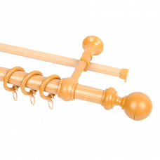 Карниз двухрядный СК-085 28мм дуб светлый 2.4м