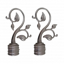 Наконечник для карниза Флора Хром матовый СН-25-161-29 25мм набор 2шт.