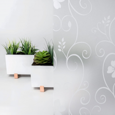 Статическая пленка на окна White Flowers 0.45х1.50м