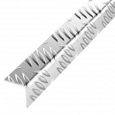 Уголок алюминиевый рифленый Квинтет 13984 25х25мм 1м