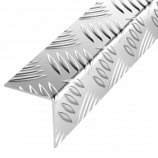 Уголок алюминиевый рифленый Квинтет 13987 40х40мм 2м