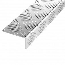 Уголок алюминиевый рифленый Квинтет 13989 60х30мм 1м