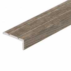 Профиль лестничный алюминиевый 25х10мм AL SW 1.35м DG Глиняный дуб
