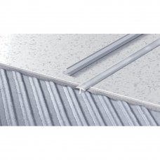 Гладкий пазовый профиль FG 20 cеребряный 2500x20x9мм