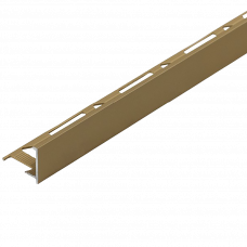 Уголок для плитки алюминий 12мм 2.5м C23 золотистый