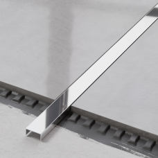 Профиль П-образный нержавеющая сталь 15х10мм 2.44м глянцевый 