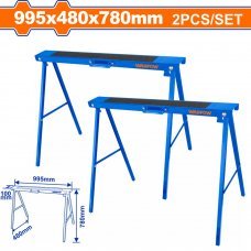 Набор строительных козлов 2шт. 480х780х995мм макс. 100кг Wadfow WDZ1510