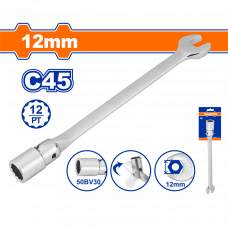 Ключ комбинированный 12мм с шарнирной торцевой головкой Wadfow WTH1E12