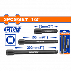 Набор ударных удлинителей для воротка 3шт. 1/2