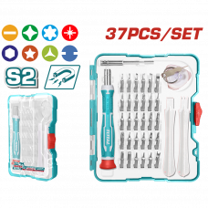 Отвертка реверсивная с насадками 37шт. Total TACSD30376