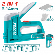 Степлер 2В1 скобы 6-14мм/гвозди 10-15мм Total THT31146