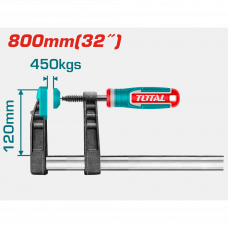 Струбцина столярная тип F 120х800мм Total THT1321204