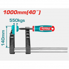Струбцина столярная тип F 140х1000мм Total THT1321401