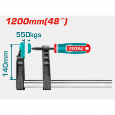 Струбцина столярная тип F 140х1200мм Total THT1321402