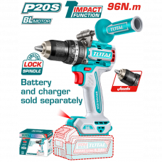 Дрель-шуруповерт ударная без аккумулятора 20.0В Brushless Total TIDLI209685