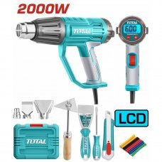 Фен строительный 2000W с аксессуарами Total TB200561