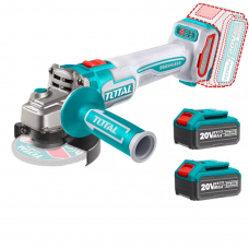 Машина шлифовальная угловая с двумя аккумуляторами 115мм 20,0В 4,0Aч Total Brushless TAGLI211542