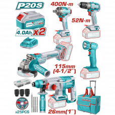 Набор аккумуляторных инструментов Total TCKLI2058
