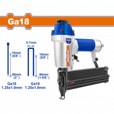 Степлер пневматический для гвоздей/скоб 15-50мм/16-40мм Wadfow WBN2540