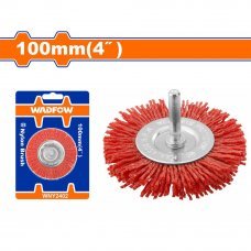 Щетка дисковая со шпилькой 100мм Nylon Wadfow WNY2402