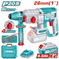 Перфоратор SDS-plus с аккумулятором 20.0В 4.0Ач Brushless Total TRHLI202682