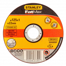 Диск отрезной по металлу/нержавеющей стали 125x1x22.23мм Stanley STA32607