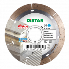 Диск алмазный сплошной Distar Hard Ceramics Advanced 1A1R 115х22.23мм