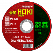 Диск отрезной по металлу/нержавеющей стали 125x1x22.23мм Haki