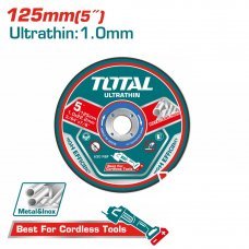 Диск отрезной по металлу/нержавеющей стали 125x1х22.23мм Total TAC2101252