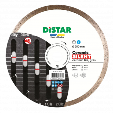 Диск алмазный сплошной 250x1.8x10x25.4мм Distar Ceramic Silent