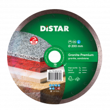 Диск алмазный сплошной 200х1.8х10х25.4мм Distar Granite Premium