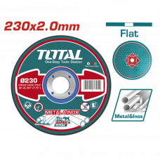 Диск отрезной по металлу/нержавеющей стали 230х2х22.23мм Total TAC2202301