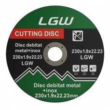 Диск отрезной металл/нержавеющая сталь 230х1.9х22.23мм LGW