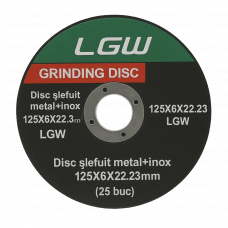 Диск шлифовальный по металлу 125x6x22.23мм LGW