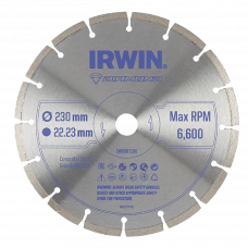 Диск алмазный сегментный 230x22.23мм Irwin IW8087106