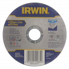 Диск отрезной по металлу/нержавеющей стали 125х1х22.23мм Irwin IW8082138
