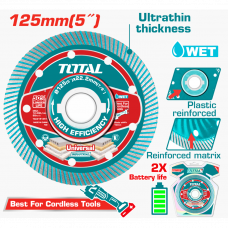 Диск алмазный сплошной 125х1.5х22.23мм Total Ultrathin TAC2151251
