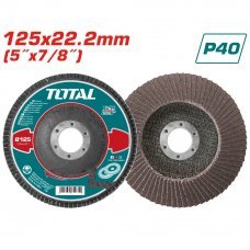 Диск лепестковый конический 125x22.2мм P40 Total TAC6312540