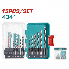 Набор сверл по металлу HSS 1-12мм 15шт. Total TACSDL51506