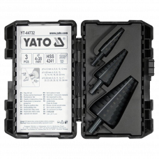 Набор сверло по металлу ступенчатое 3шт. 4-38мм Hss Yato YT44732