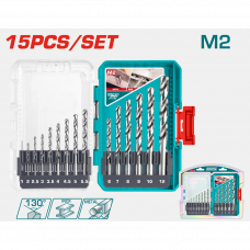 Набор сверл по металлу 1-12mm Hss 15шт. Total TACSDL51508