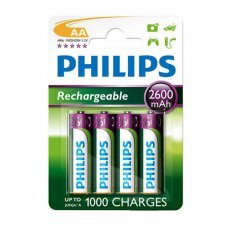 Аккумуляторные батарейки PHILIPS RECHARGEABLE AA 2600 mAh
