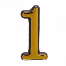 Цифра дверная 1 золотистый AM1P