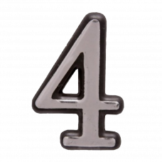 Цифра дверная 4 хром AM4L